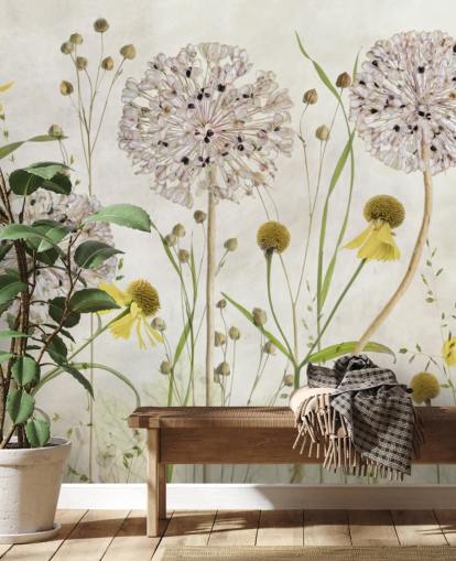 papier peint marguerites jaunes et fleurs blanches papier peint marguerites jaunes et fleurs blanches