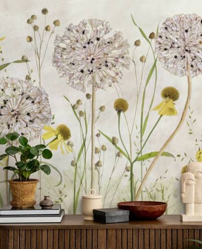 carta da parati gialle e fiori bianchi carta da parati gialle e fiori bianchi