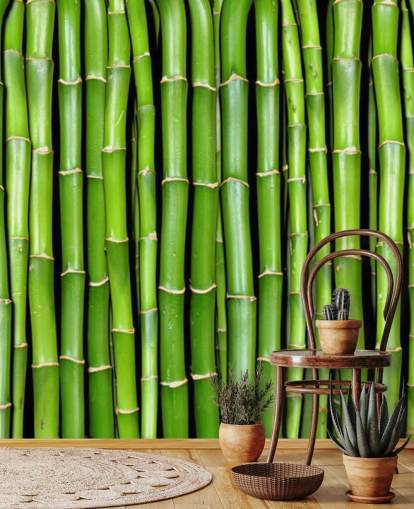 Green Stalks of Bamboo Wallpaper