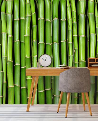 Green Stalks of Bamboo Wallpaper