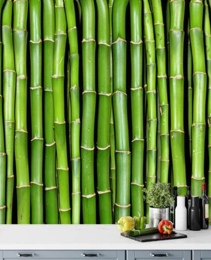 Green Stalks of Bamboo Wallpaper