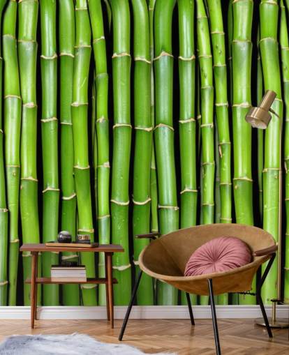 Green Stalks of Bamboo Wallpaper