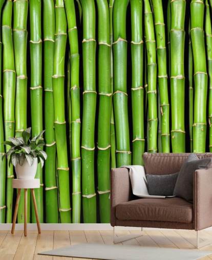 Green Stalks of Bamboo Wallpaper