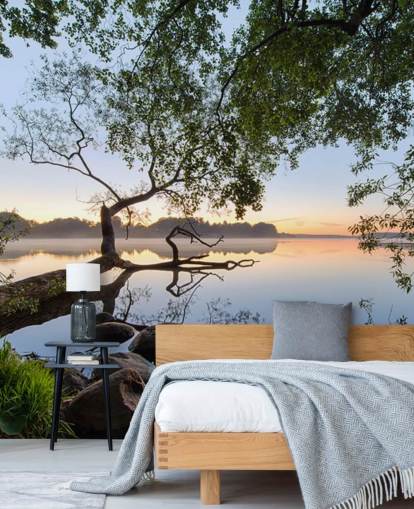 peaceful lake wallpaper mural called Lake View by 1x for home offices and businesses