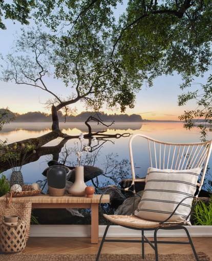 peaceful lake wallpaper mural called Lake View by 1x for home offices and businesses