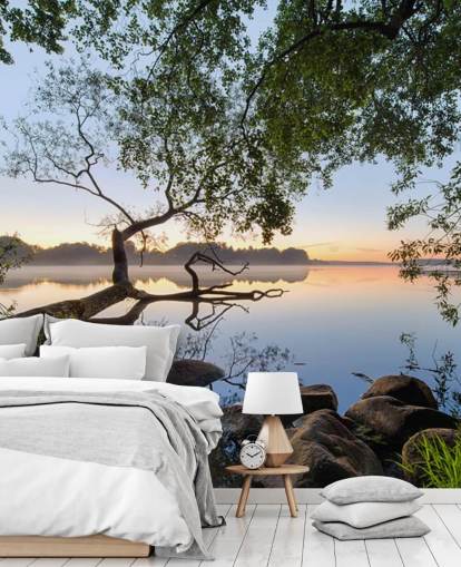 carta da parati murale Peaceful Lake View by 1x per casa, uffici e aziende