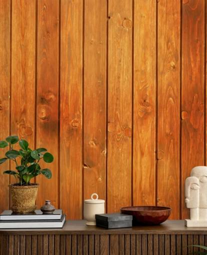 Brown Panels Wallpaper