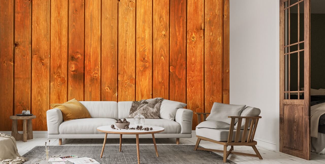 Wood Texture Golden Finish Wallpaper Wallsauce US