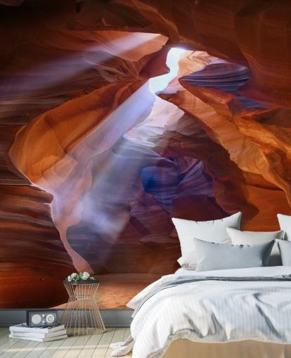 sandy cave with light filtering through wallpaper