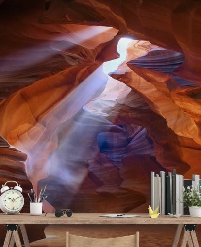 caverna arenosa com filtragem de luz através do papel de