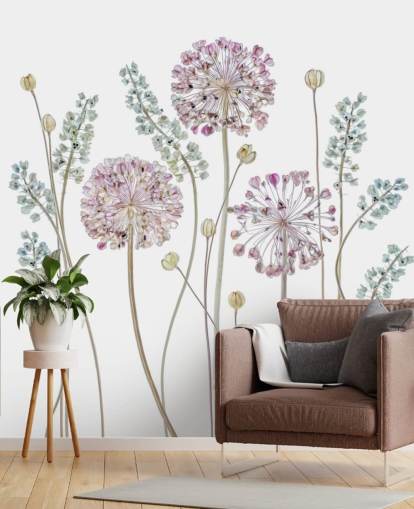 papier peint floral ombragé lilas et bleu papier peint floral ombragé lilas et bleu