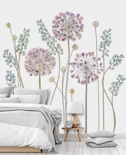 lilla og blå skyggelagt floral tapet lilla og blå skyggelagt floral tapet