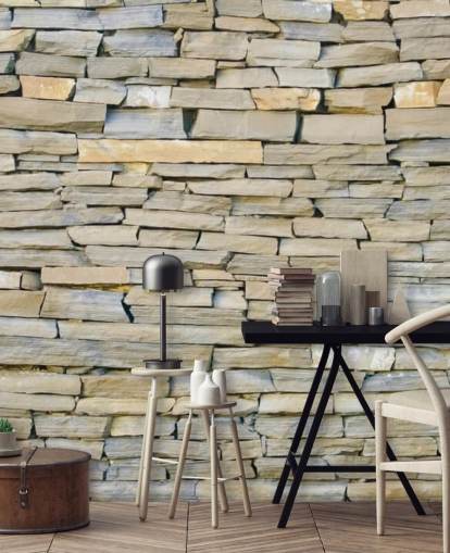 Grey and Sandstone Wallpaper