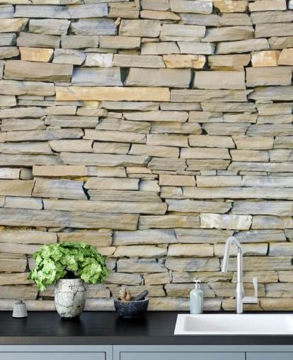Grey and Sandstone Wallpaper