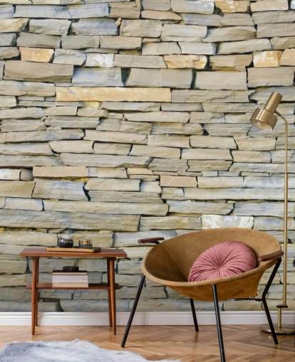 Grey and Sandstone Wallpaper