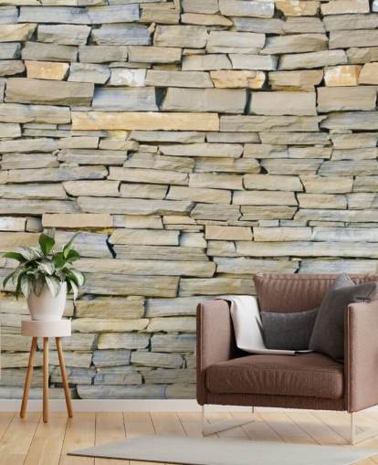 Grey and Sandstone Wallpaper