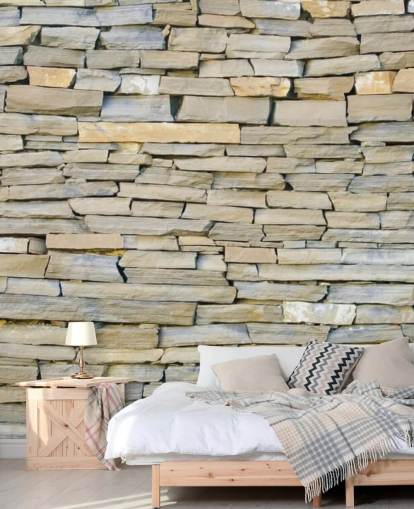 Grey and Sandstone Wallpaper