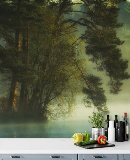 gylne toner på et tre øy og rolig innsjø med to ender tapet gylne toner på et tre øy og rolig innsjø med to ender tapet