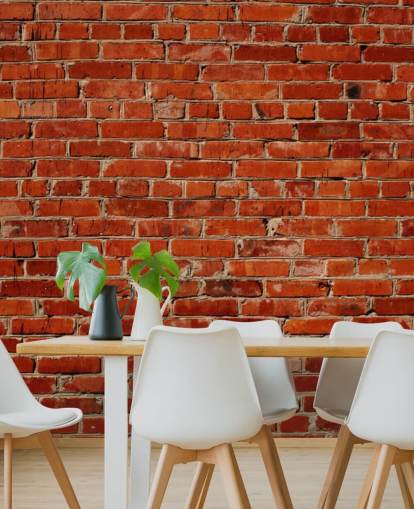 red customizable brick wallpaper mural called Red Brick Wall for bedrooms and offices