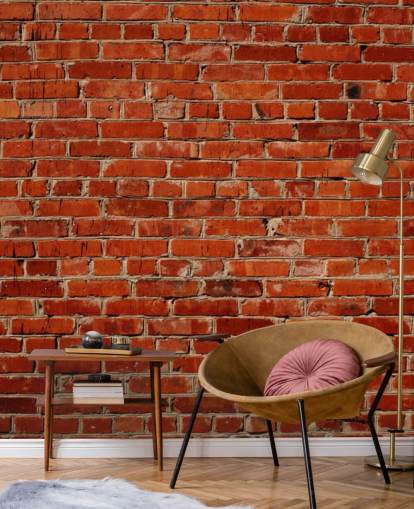 mural de papel pintado de ladrillo rojo personalizable llamado Red Brick Wall para dormitorios y oficinas mural de papel pintado de ladrillo rojo personalizable llamado Red Brick Wall para dormitorios y oficinas