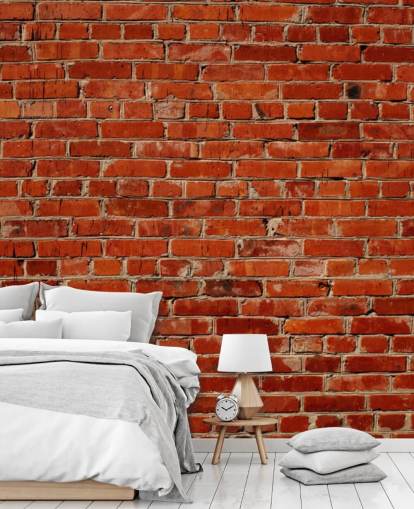 rode aanpasbare baksteenbehangmuurschildering genaamd Red Brick Wall voor slaapkamers en kantoren rode aanpasbare baksteenbehangmuurschildering genaamd Red Brick Wall voor slaapkamers en kantoren