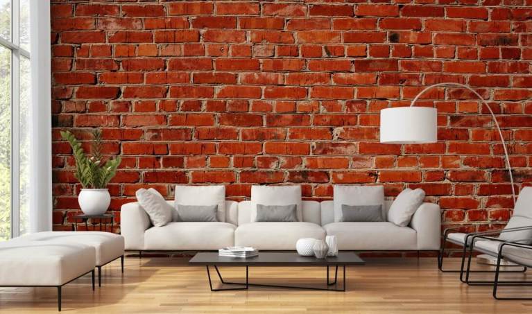 3D Red Brick Wallpaper for Home and Office  lifencolors