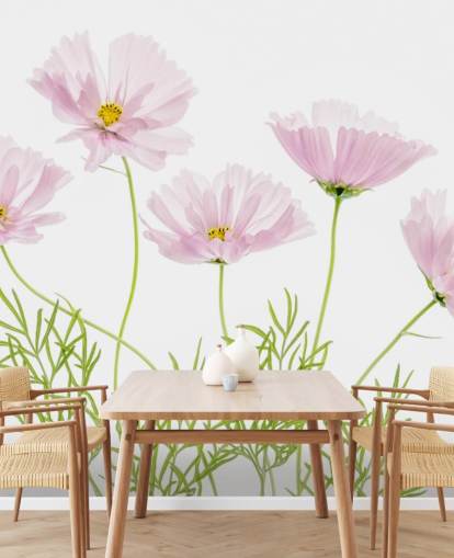 rosa blomst vokser fra bakken tapet rosa blomst vokser fra bakken tapet