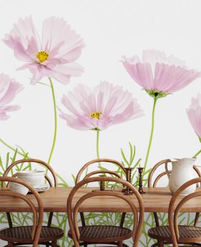 rosa blomst vokser fra bakken tapet rosa blomst vokser fra bakken tapet
