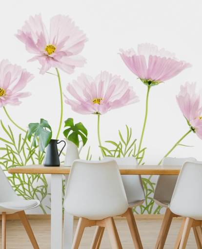 pink flower growing from ground wallpaper