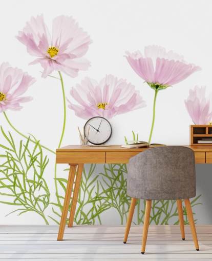 pink flower growing from ground wallpaper