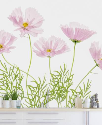 flor rosa que crece del papel tapiz del suelo flor rosa que crece del papel tapiz del suelo