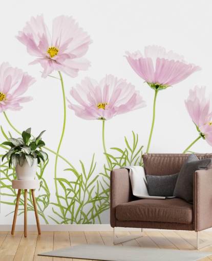 pink flower growing from ground wallpaper