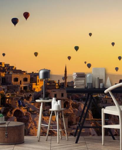 Mural de pared Amanecer sobre Capadocia con globos aerostáticos Mural de pared Amanecer sobre Capadocia con globos aerostáticos