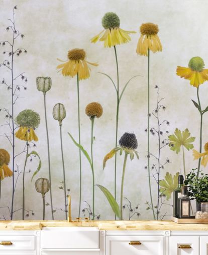 carta da parati fiori helenium gialli carta da parati fiori helenium gialli
