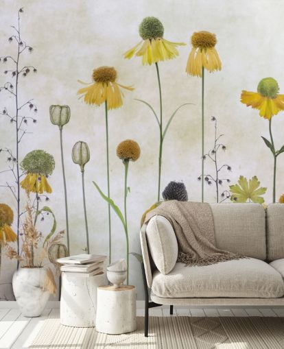 keltainen helenium kukkia tapetti keltainen helenium kukkia tapetti