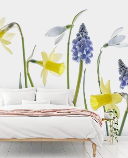 daffodils and blue bells spring flowers wallpaper daffodils and blue bells spring flowers wallpaper