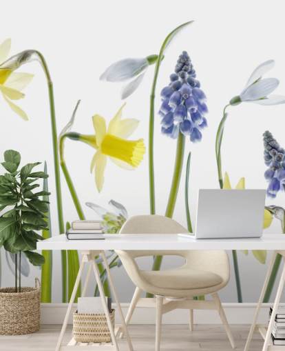 daffodils and blue bells spring flowers wallpaper daffodils and blue bells spring flowers wallpaper