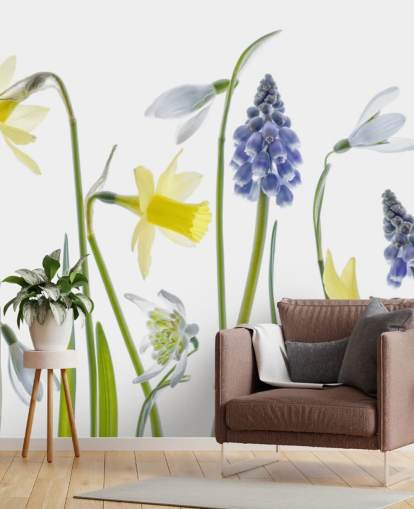 daffodils and blue bells spring flowers wallpaper daffodils and blue bells spring flowers wallpaper