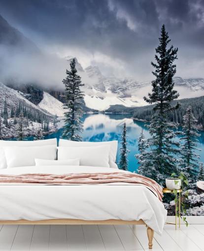 snowy lake and mountain view wallpaper snowy lake and mountain view wallpaper