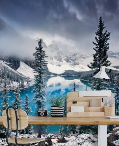 snowy lake and mountain view wallpaper snowy lake and mountain view wallpaper