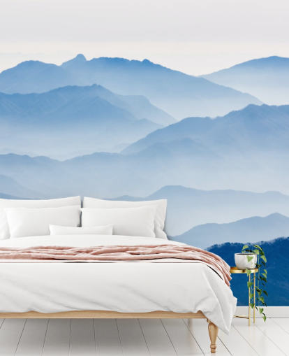 Misty Blue Mountains Mountain Wallpaper