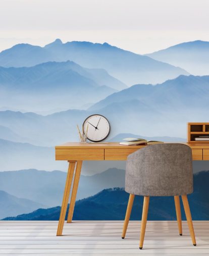 blue misty layers of mountains photo wallpaper blue misty layers of mountains photo wallpaper