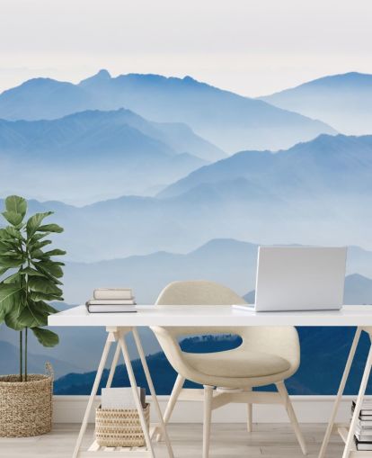 blue misty layers of mountains photo wallpaper blue misty layers of mountains photo wallpaper