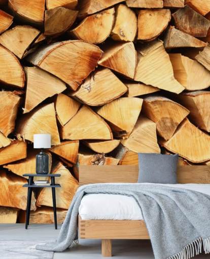 Gehakt hout behang Gehakt hout behang