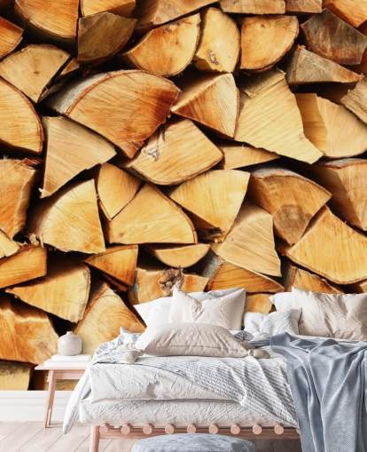 Chopped Wood Wallpaper