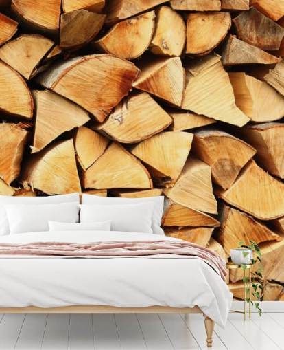 Gehakt hout behang