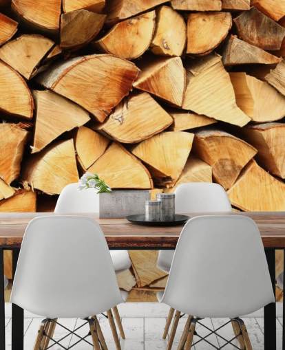 Chopped Wood Wallpaper