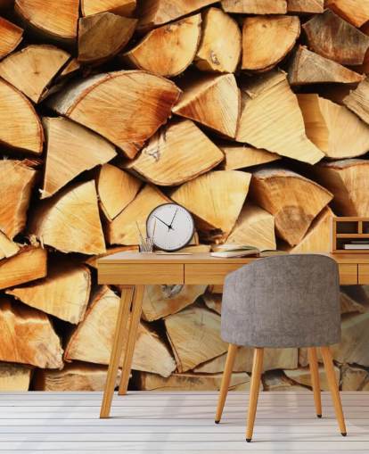 Chopped Wood Wallpaper