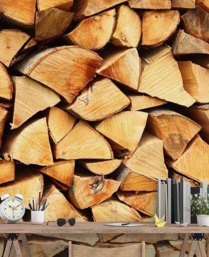 Chopped Wood Wallpaper