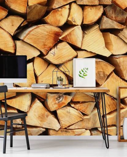 Chopped Wood Wallpaper